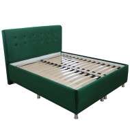 Pat tapitat 1400x2000 verde cu somiera rabatabila Pat tapitat 1400x2000 verde cu somiera rabatabila